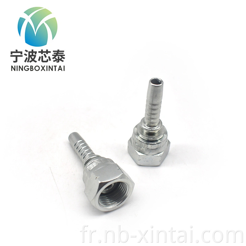 Noix de couplage hexadécimal bsp femelle 60 degrés conique tuyau hydraulique tuyau npt bsp jic raccords